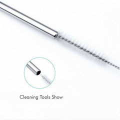 Stainless Steel Metal Reusable Straws Set