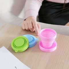 170ml Silicone  Retractable Coloured Portable Travel Outdoor Folding Food Grade Coffee Water Cup