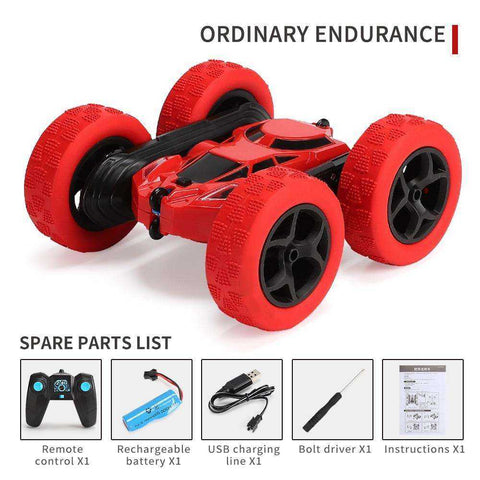 Image of 4WD 2.4G Radio Remote Control Double Side Stunt 360° Reversal Cars