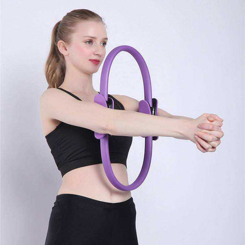Image of Aesthetic Professional Pilates Ring Double Handle Yoga Hoop