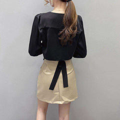 Fashion Design V-neck Long Sleeve