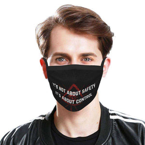 Control Safety Red Print Reusable Face Mask