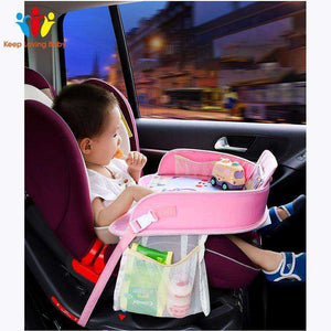 Portable Tray Plates Waterproof Dining Drink Car Table For Kids