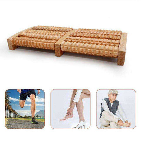 Image of 5 Raw Wooden Foot Roller Massage Reflexology