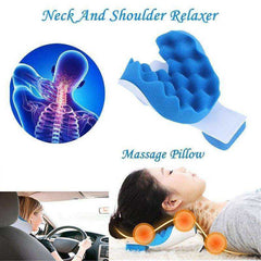 Soft Neck Support Blue Travel Pillow Traction Device
