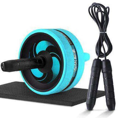 2 in 1 Ab Roller&Jump Rope No Noise for Arm Waist Leg Exercise Gym Fitness Equipment