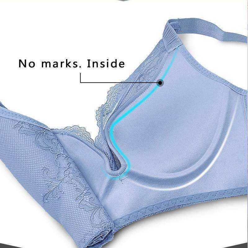 Sexy High Shoulder Strap Exquisite Lace Noodle Push-Up Four Buckle Bra