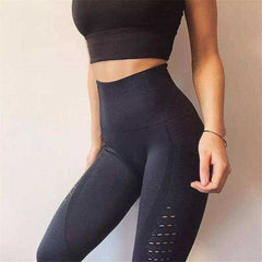 Seamless Mesh Flex Tummy High Waist Push Up Leggings