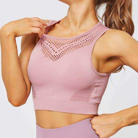 Image of Aesthetic Breathable Sports Bra Tank Top For Women