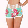 Aesthetic High Waist Summer Floral Flower Workout Booty Shorts