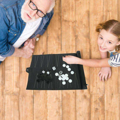 High Quality Portable Leather Backgammon Chessboard Set