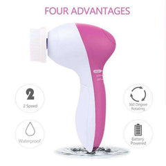 5 in 1 Face Cleansing Silicone Facial Brush