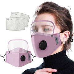 Adults Dustproof Protective Face Mask Eyes Shield With Filters