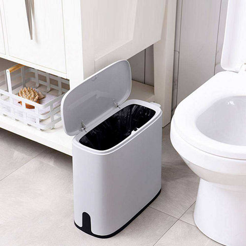 Image of Multifunction Plastic Narrow Type Trash Can Toilet Waste Bin