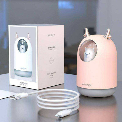 Image of Animal Humidifier Rechargeable Night Light Lamp Aroma Diffuser Cool Mist Maker