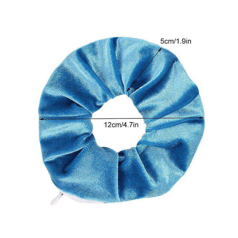 New Velvet Tencel Zipper Pocket Hairband Elastic  Accessories