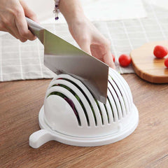 White Creative Multifunctional Fruit And Vegetable Cutting Bowl