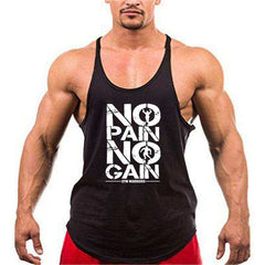 No Pain No Gain Aesthetic Bodybuilding Stringer Tank Top