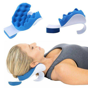 Soft Neck Support Blue Travel Pillow Traction Device