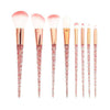 8pcs Red Glitter Diamond Crystal Makeup Brush Set