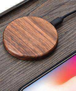 Natural Walnut Wood Wireless Cell Phone Charger