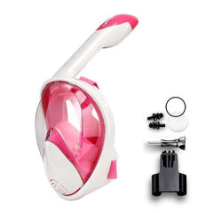 Full Face Scuba Diving Anti Fog Goggles With Camera Mount Underwater Snorkel Mask