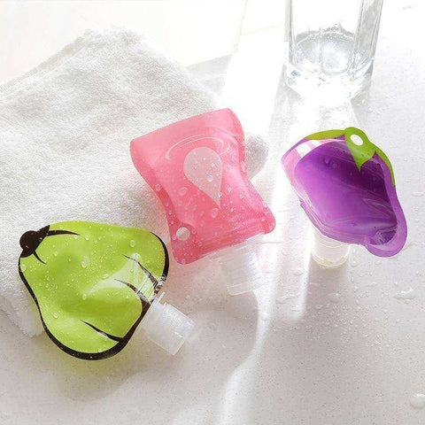 Image of Travel Folding Dispensing Bag Cosmetic Squeeze Bottle