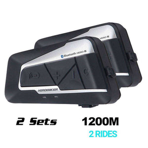 Waterproof Motorcycle Wireless Intercom Headset Helmet 1200M