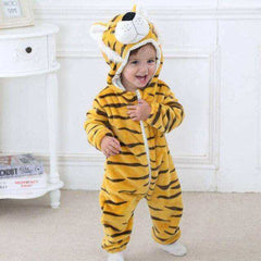 Animal Style Baby Onesie Hooded Cartoon Romper