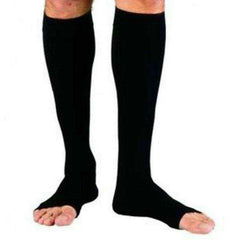 Zip Circulation Pressure Leg Knee Support  Open Toe Sports Sock