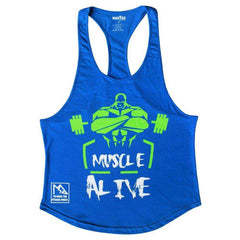 MUSCLE ALIVE Fitness Tank Top Men Bodybuilding Sleeveless