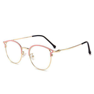 Anti-Radiation Blue Light Round Cat Eyes Eyeglasses