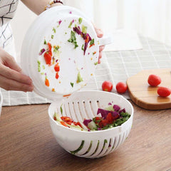 White Creative Multifunctional Fruit And Vegetable Cutting Bowl