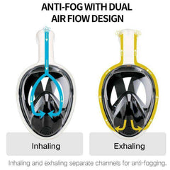Full Face Scuba Diving Anti Fog Goggles With Camera Mount Underwater Snorkel Mask