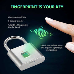 Golden Security Keyless USB Rechargeable Door Lock Fingerprint Smart Padlock