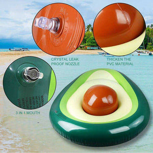 Green Avocado Inflatable Swimming Pool Beach Raft Float