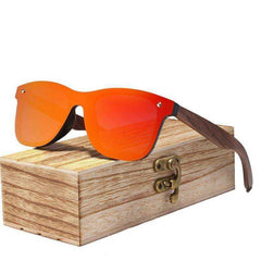 Men Sunglasses Polarized Walnut Wood Mirror UV400 Lens