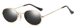 Small Oval Mirror Women Alloy Sunglasses  UV400 Eyeglasses
