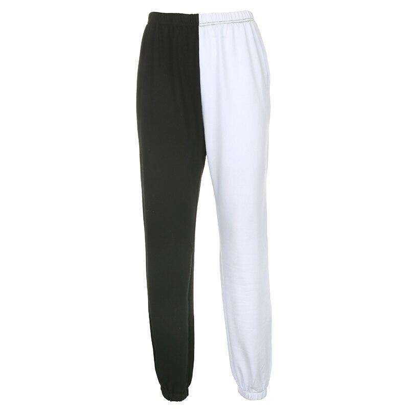 Black and White Patchwork Sweatpants