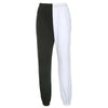 Black and White Patchwork Sweatpants