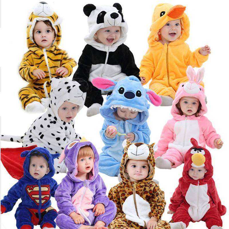 Animal Style Baby Onesie Hooded Cartoon Romper