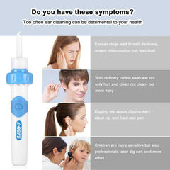 Electric Cordless Vacuum Ear Wax Removal Soft Spiral Cleanser
