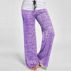 Elastic Wide Leg Lace Up Fitness Loose Yoga Pants