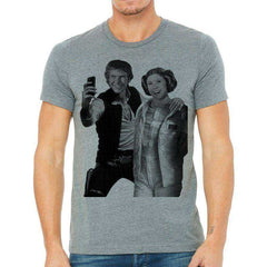 Star Wars Han and Leia Selfie Printed T-Shirt