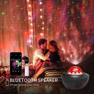 10 Color Ocean Waving Light Star Sky Projector 360 Degree Lamp With Bluetooth Speaker