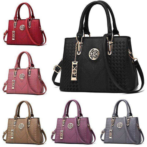 Image of Embroidery Messenger Women Leather Handbags