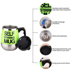 Electric Hot Automatic Self Stirring Coffee Milk Smart Stainless Steel Mug