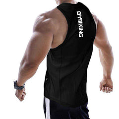 Summer Men Cotton Casual Printed Bodybuilding  Gym Fitness Workout Sleeveless Shirt
