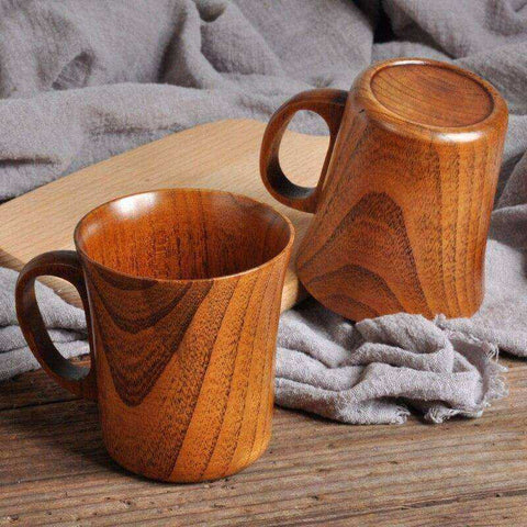 Image of Natural Jujube Wooden Cup Handmade Wooden Coffee Beer Mugs
