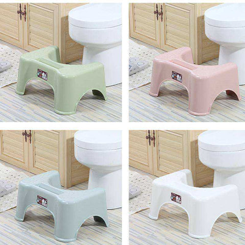 Image of Strong Bathroom Toilet Step Stool Squat Potty With Phone Holder For Adults & Kids